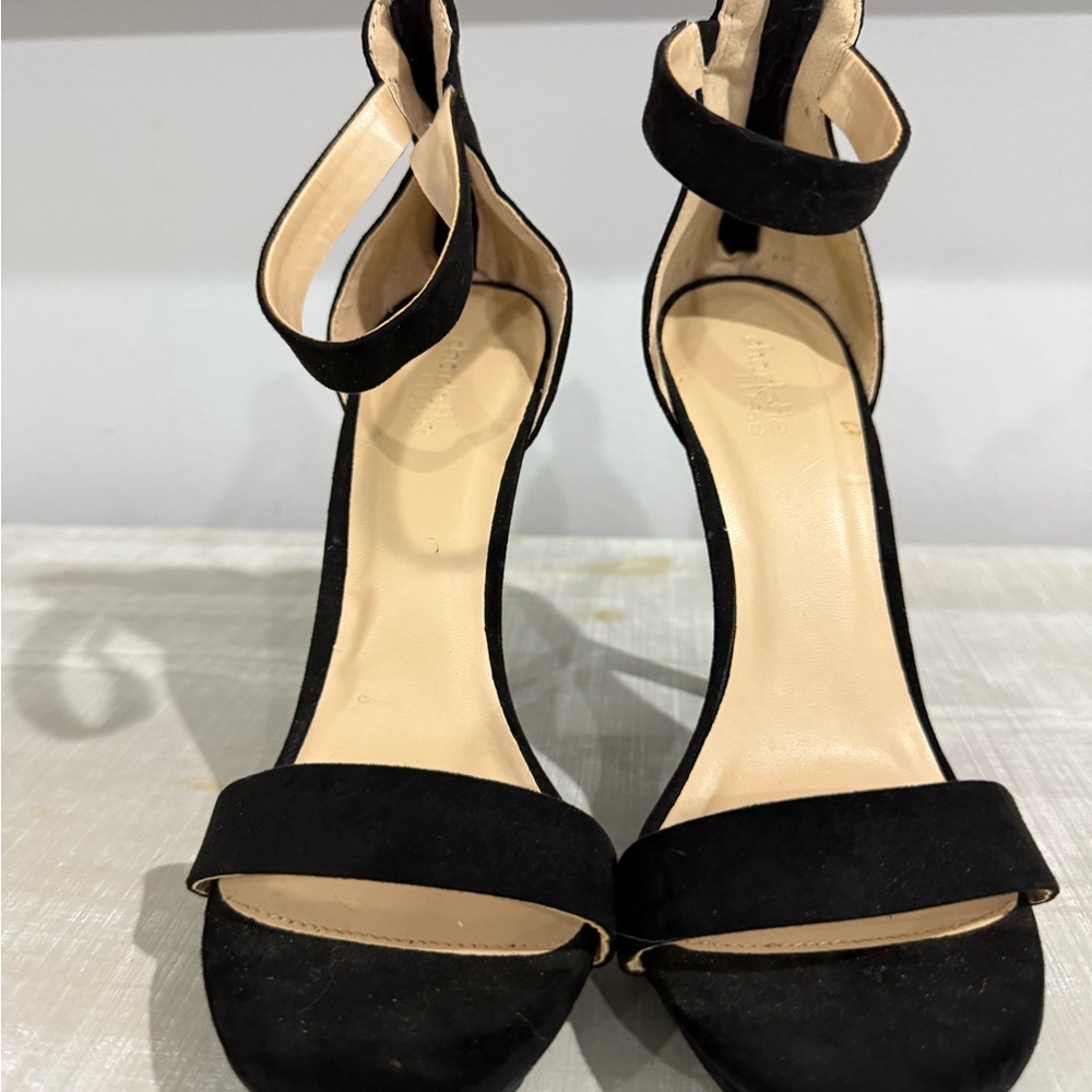 Charlotte Russe Black Strappy Heels Size 8